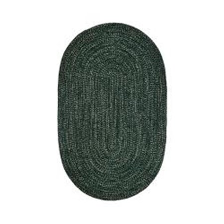 WORK-OF-ART 3.6 x 5.6 in. Chenille Reversible Rug - Emerald & Diluth Tweed WO2635559